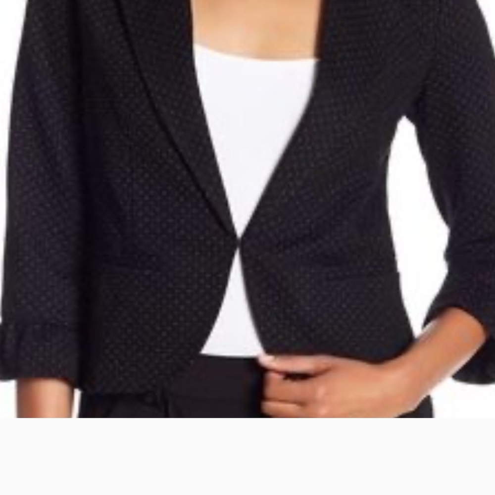 Amanda & Chelsea Dark Blazer with Subtle Pattern - Picture 2 of 5